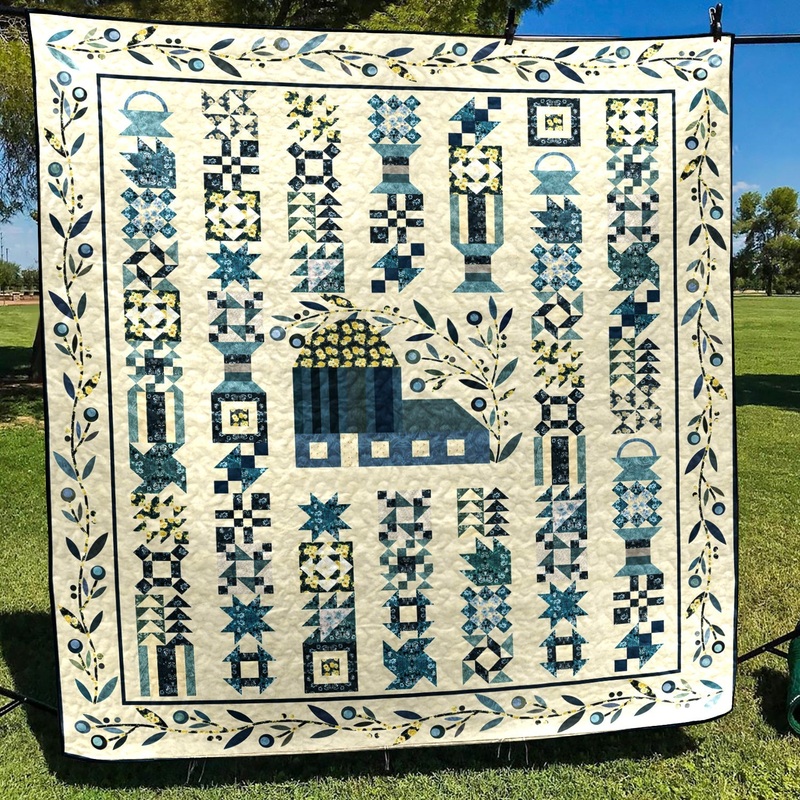 Applique Patchwork Barn Quilt Blanket HN080701M