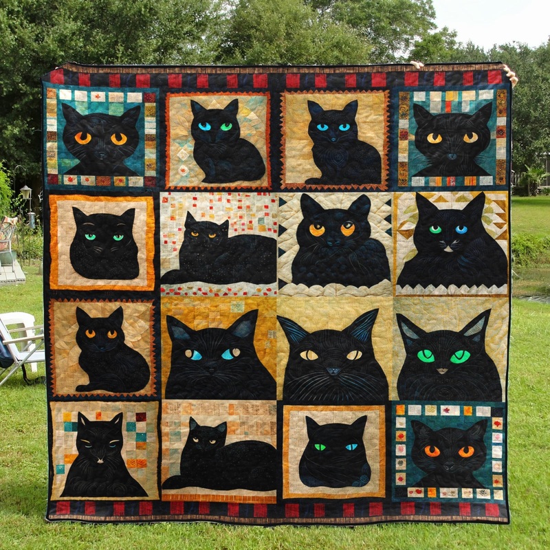 Black Cat Quilt Blanket TD201002Y