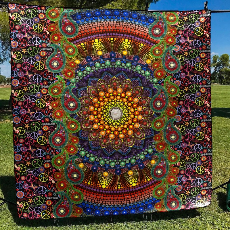 Sunflower Hippie Quilt Blanket HN200604M