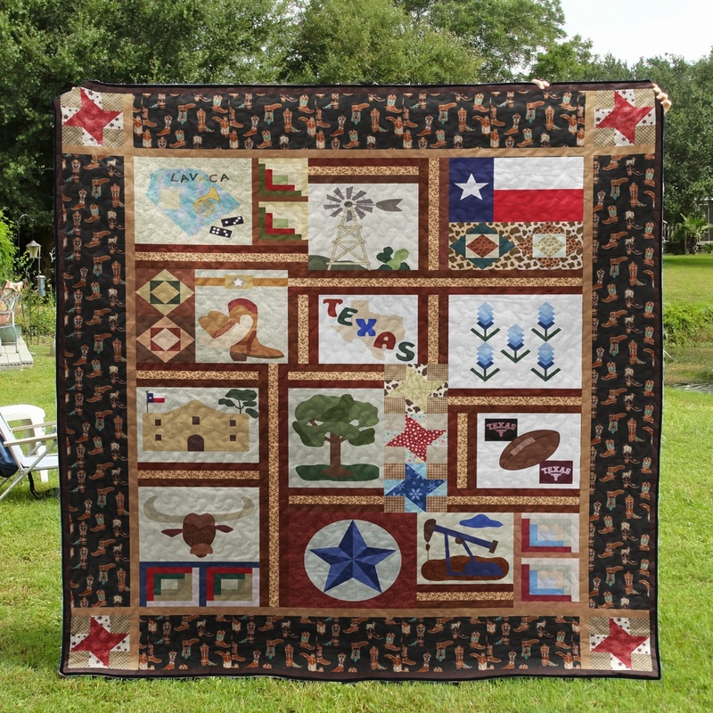 Texas Vintage Quilt Blanket HN140606M