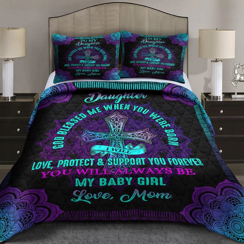 To My Daughter Christian  Quilt Bedding Set TL020606QS