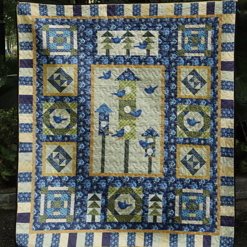 Blue Bird Quilt Blanket MN081106