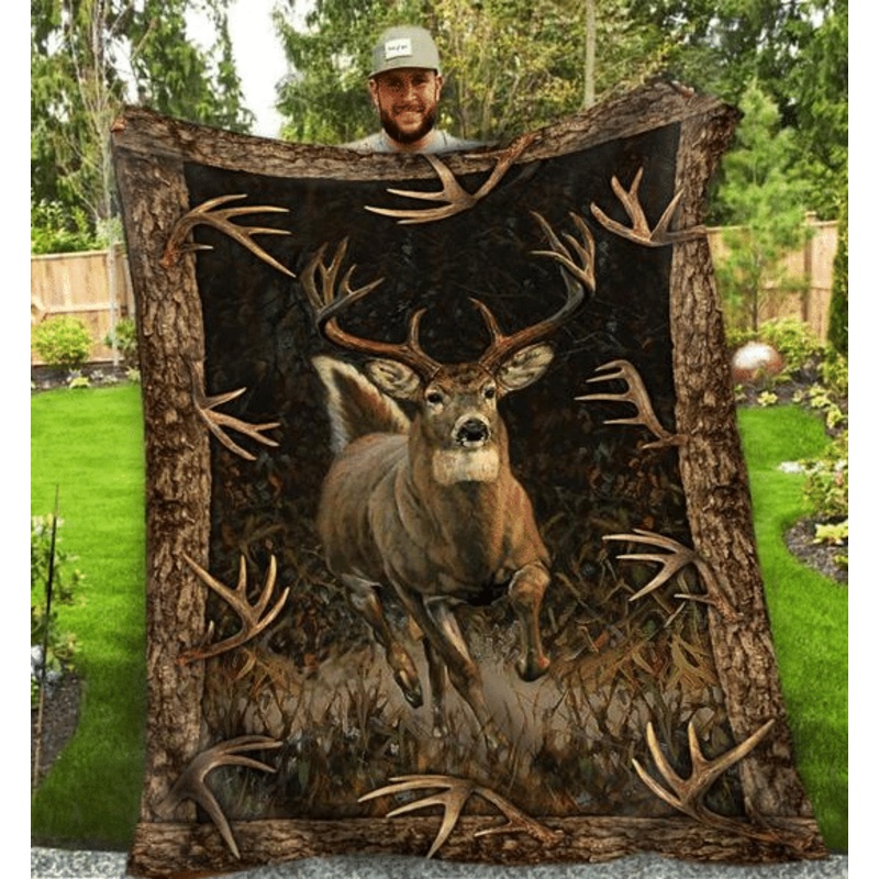 Whitetail Deer Hunting CLM0211210 Sherpa Fleece Blanket