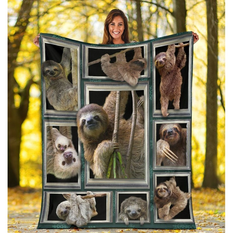 3D Sloth Animals CLM02120008S Sherpa Fleece Blanket