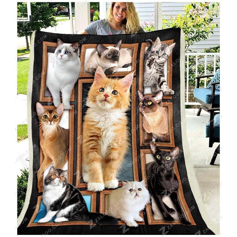 Cat CL260818MDF Sherpa Fleece Blanket