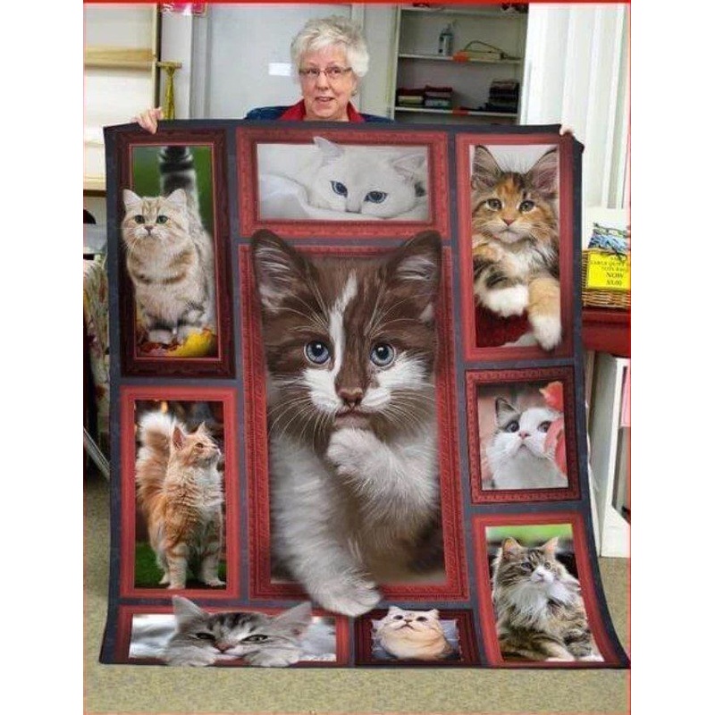 Cat CL260819MDF Sherpa Fleece Blanket