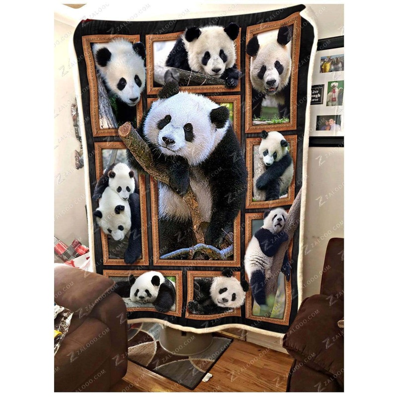 Panda CL240873MD Sherpa Fleece Blanket