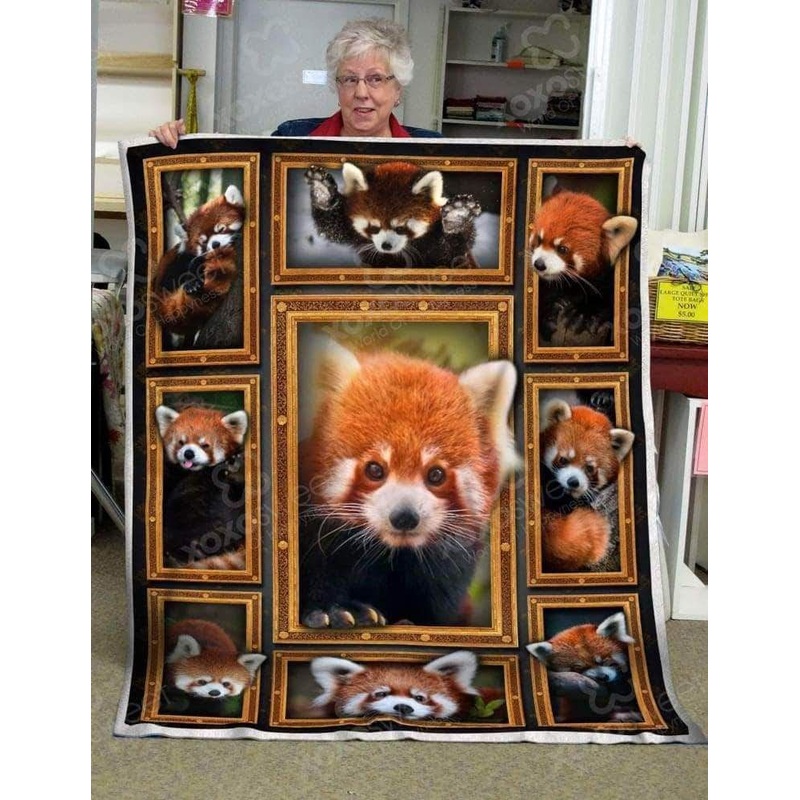 Red Panda CLA21101018F Sherpa Fleece Blanket