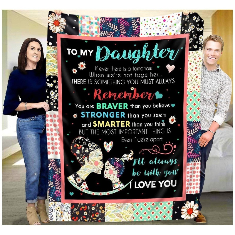 To My Daughter I Love You CL250989MDF Sherpa Fleece Blanket