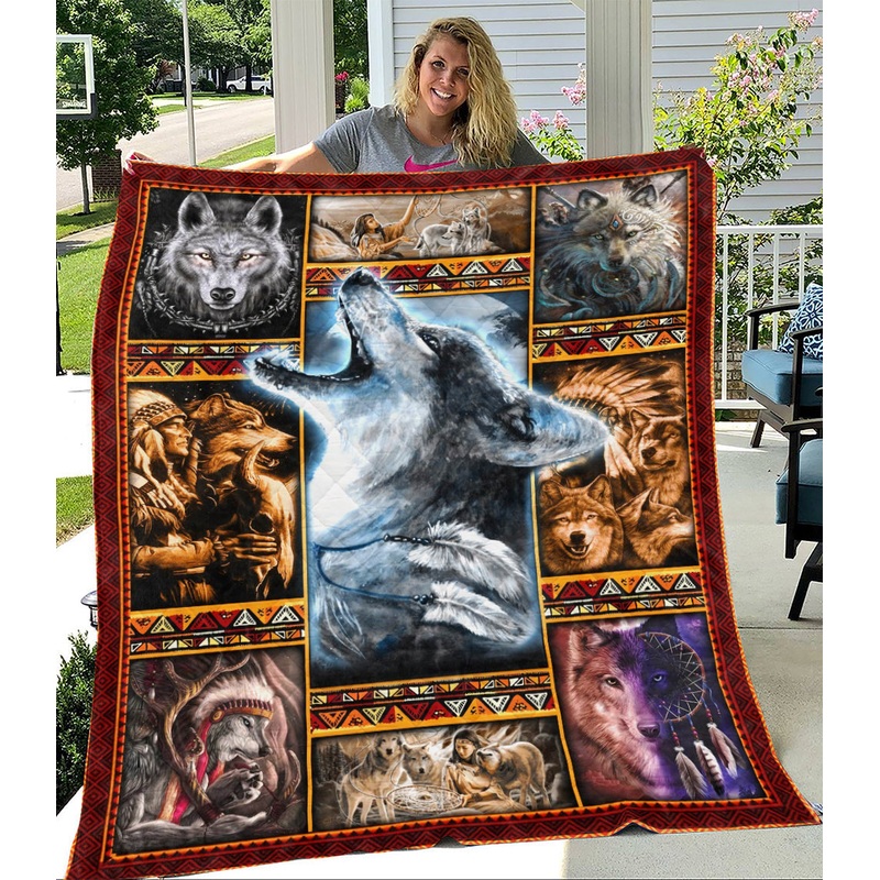 Wolf Quilt Blanket TM051101