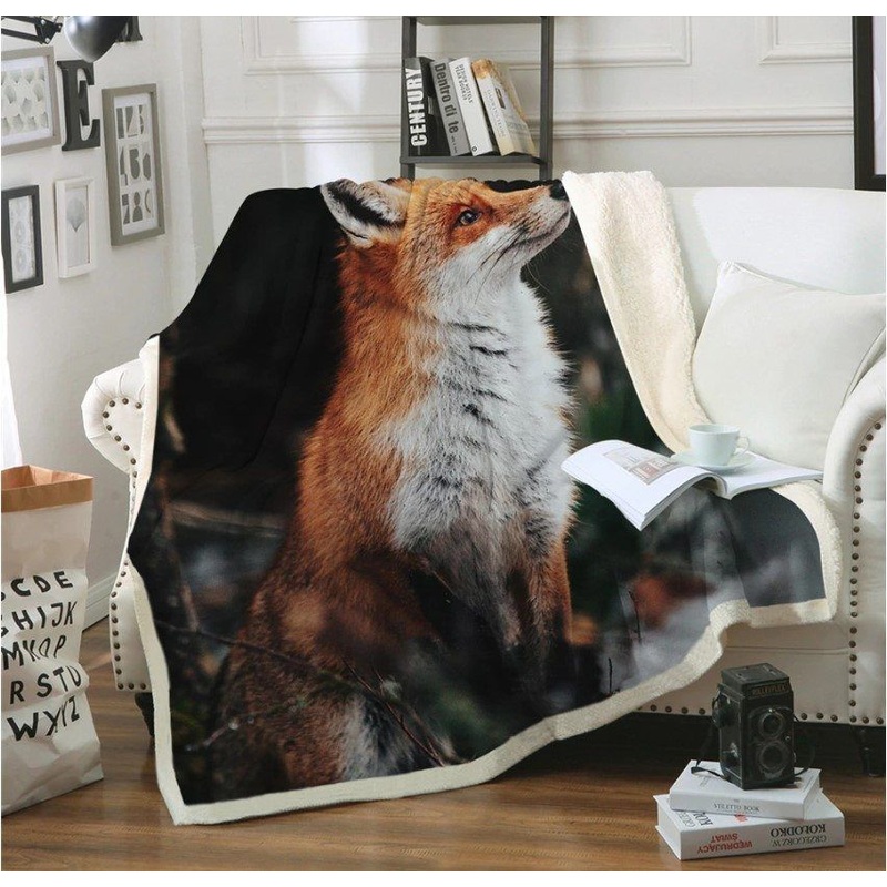 Fox CL140841MD Sherpa Fleece Blanket