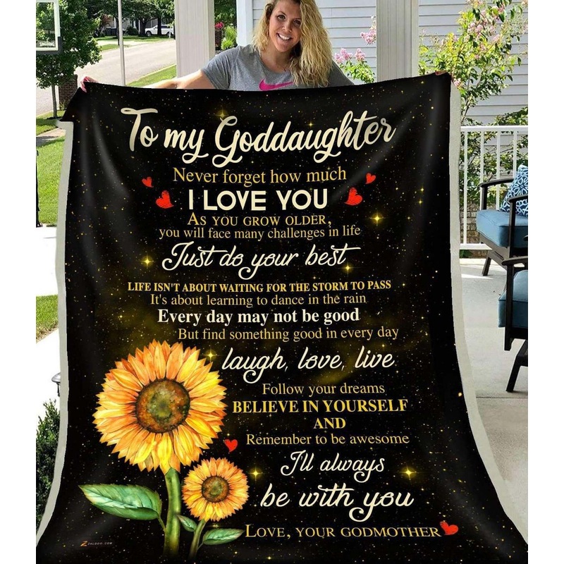 Goddaughter Ill always be with you CLA1910538F Sherpa Fleece Blanket
