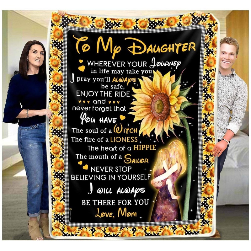 Sunflower Daughter Mom CL250910MDF Sherpa Fleece Blanket