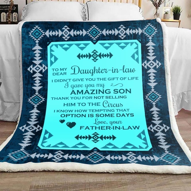To My Dear Daughter In Law Love Your Father In Law CL15110281MDF Sherpa Fleece Blanket