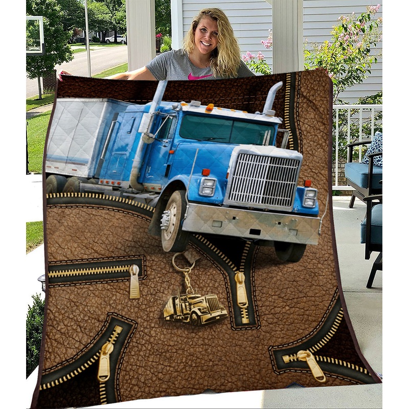 Truck Leather Quilt Blanket TM031101