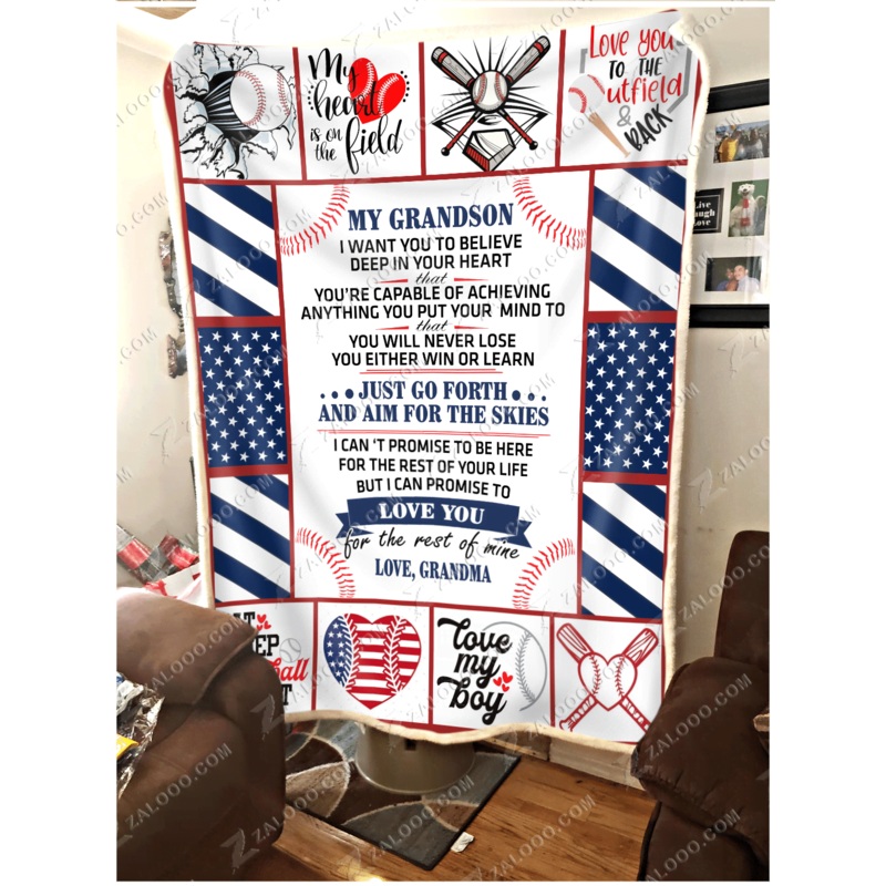 Baseball CL260803MDF Sherpa Fleece Blanket