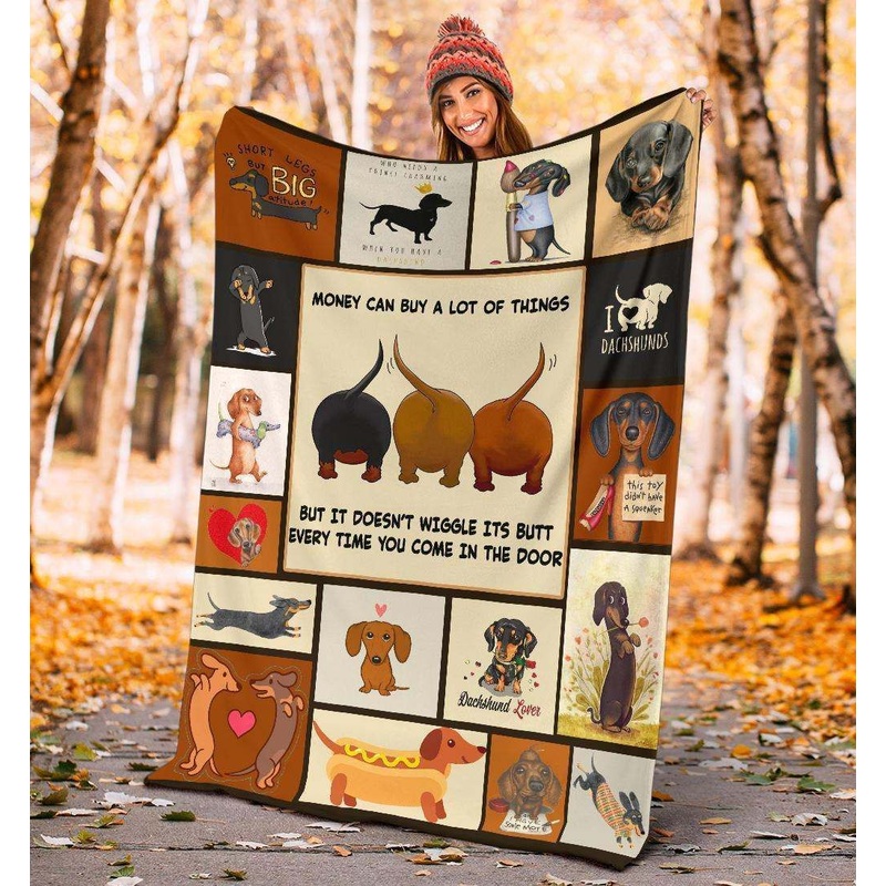 Dachshund Dog CLA0411333F Sherpa Fleece Blanket