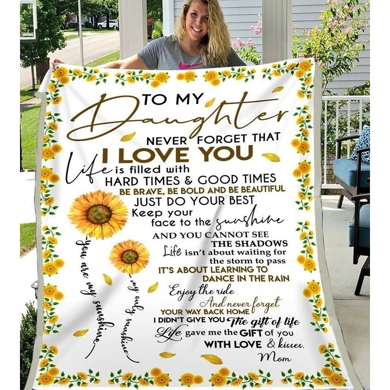 Daughter To my daughter Sunflower CLA02121848F Sherpa Fleece Blanket
