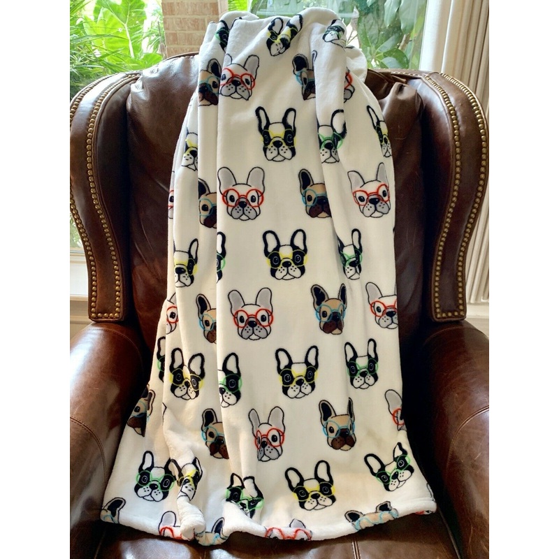 French Bulldog Boston Terrier CLM1110089S Sherpa Fleece Blanket