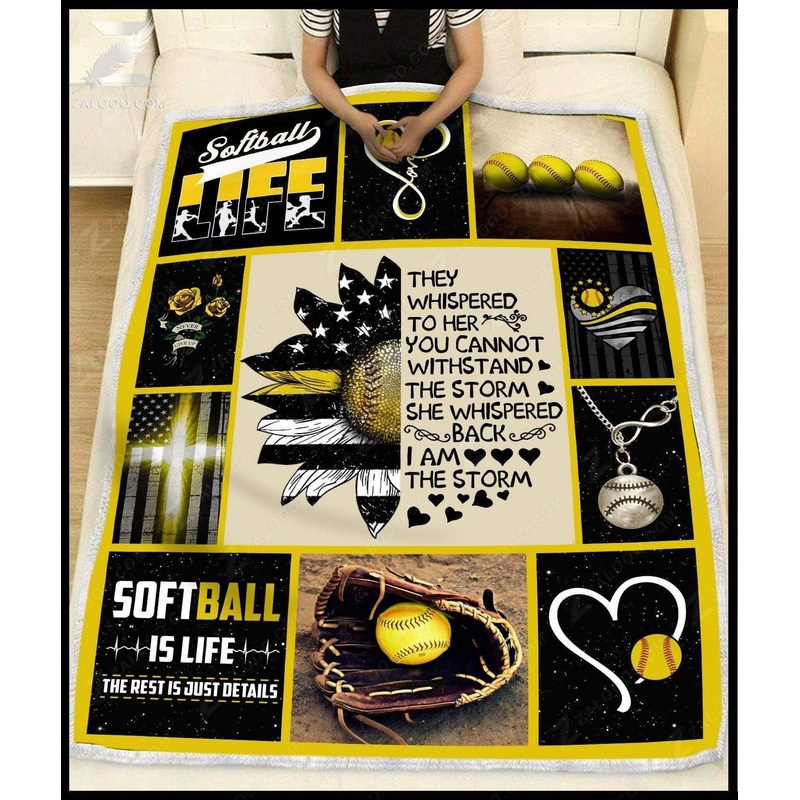 Softball Life CL02111361MDF Sherpa Fleece Blanket