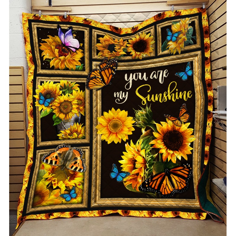 Sunflower Butterfly Quilt Blanket HN301002T
