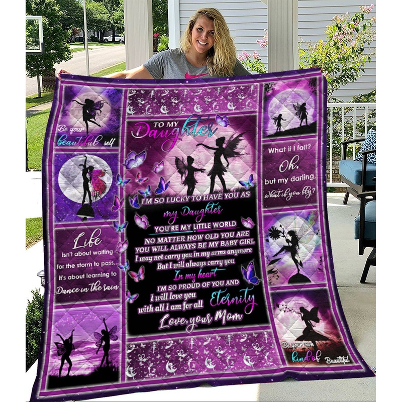 To My Daughter Fairy Tale Quilt Blanket TM301007