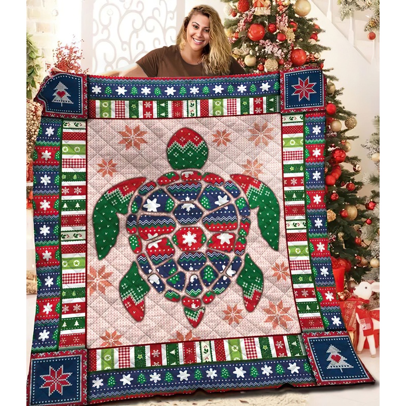 Turtle Christmas ND011113 Quilt Blanket