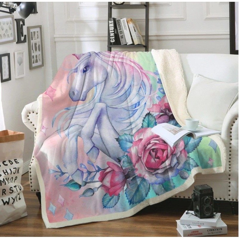 Unicorn CL150869MD Sherpa Fleece Blanket
