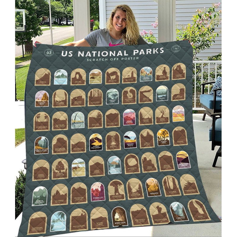 US National Parks Quilt Blanket TM301009