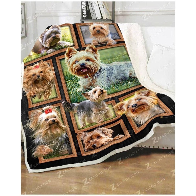 Yorkshire Terrier CL260897MDF Sherpa Fleece Blanket