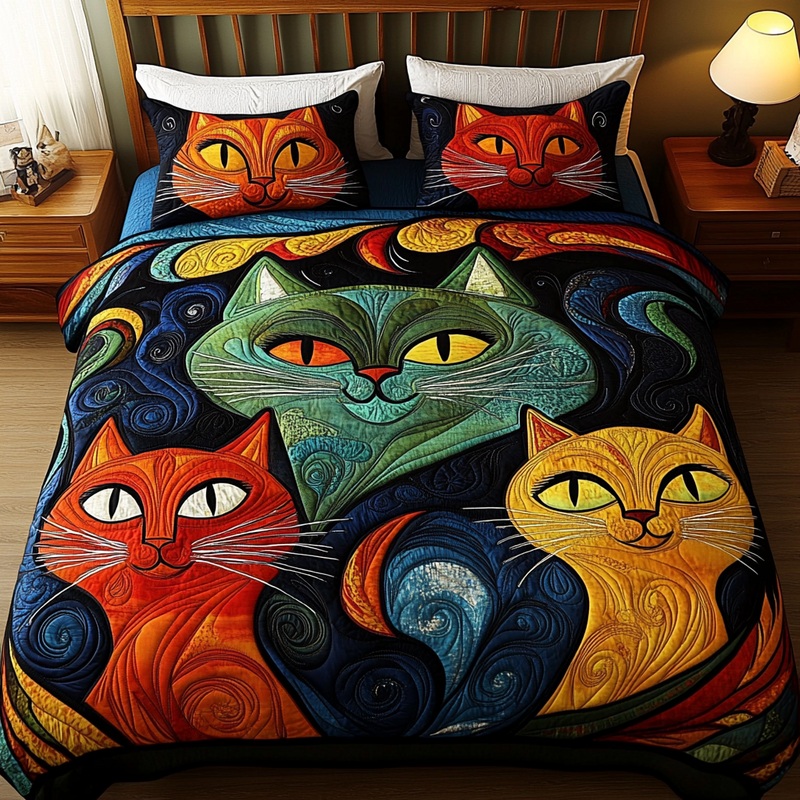 Cats TAI201124202 Quilt Bedding Set