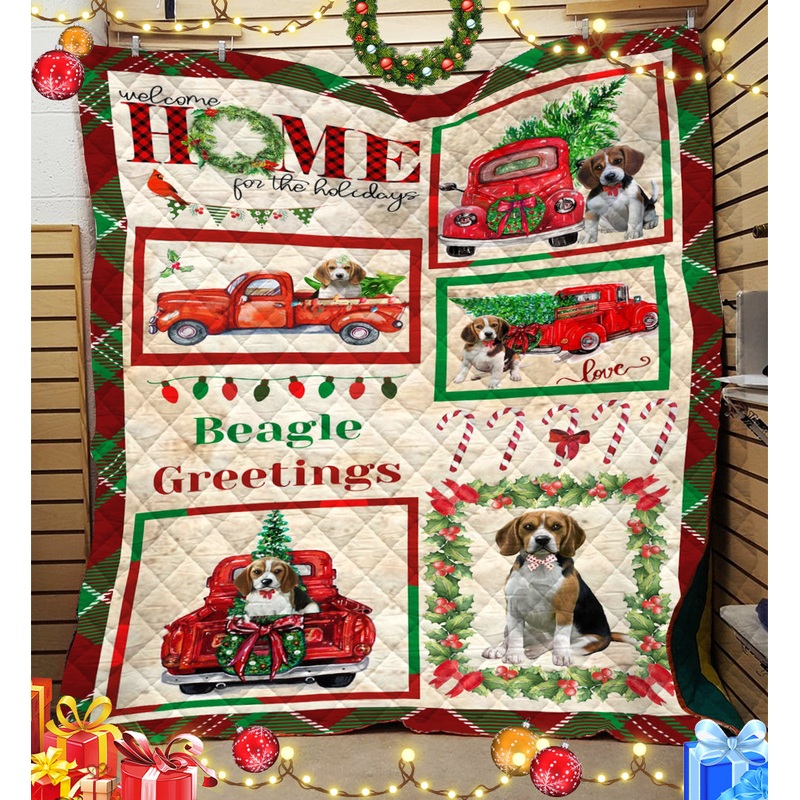 Beagle Christmas Quilt Blanket HN291001M