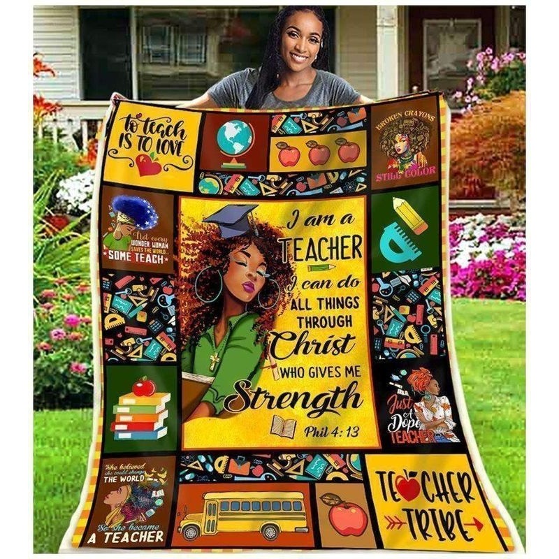 Black Teacher CL240810MD Sherpa Fleece Blanket