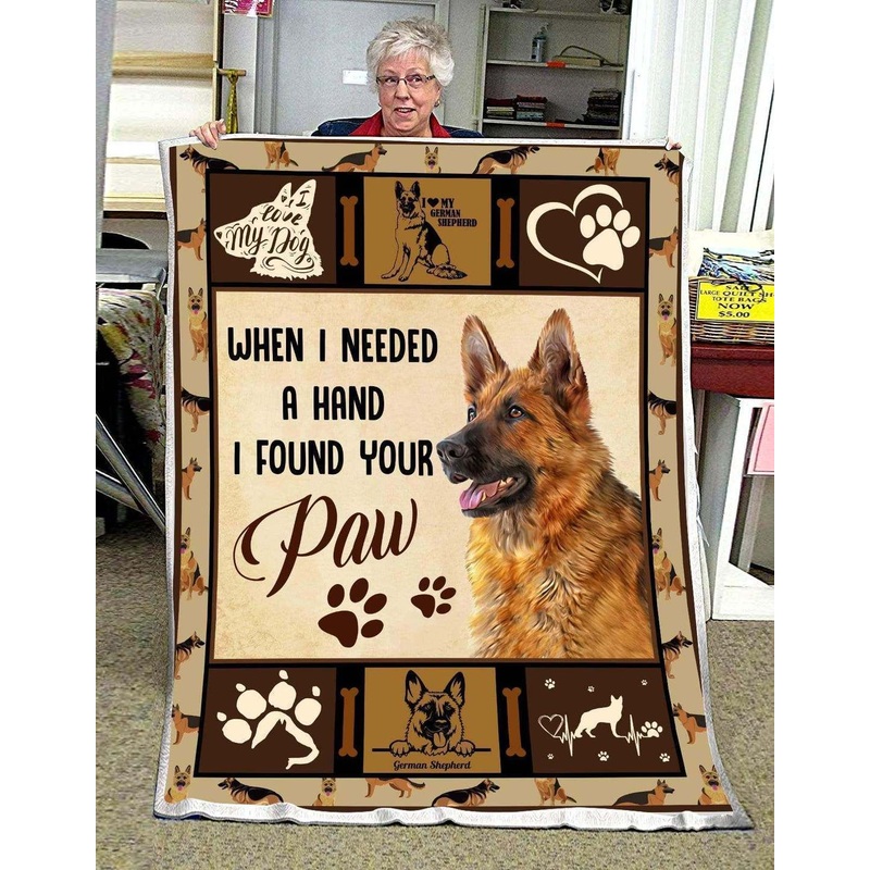 German Shepherd CL240845MD Sherpa Fleece Blanket