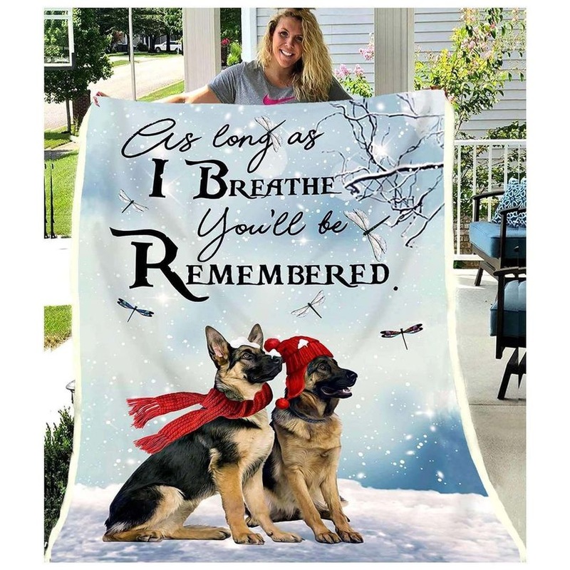 German Shepherd CL260841MDF Sherpa Fleece Blanket