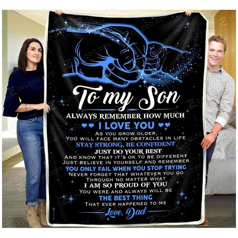 To My Son CL2709520MDF Sherpa Fleece Blanket