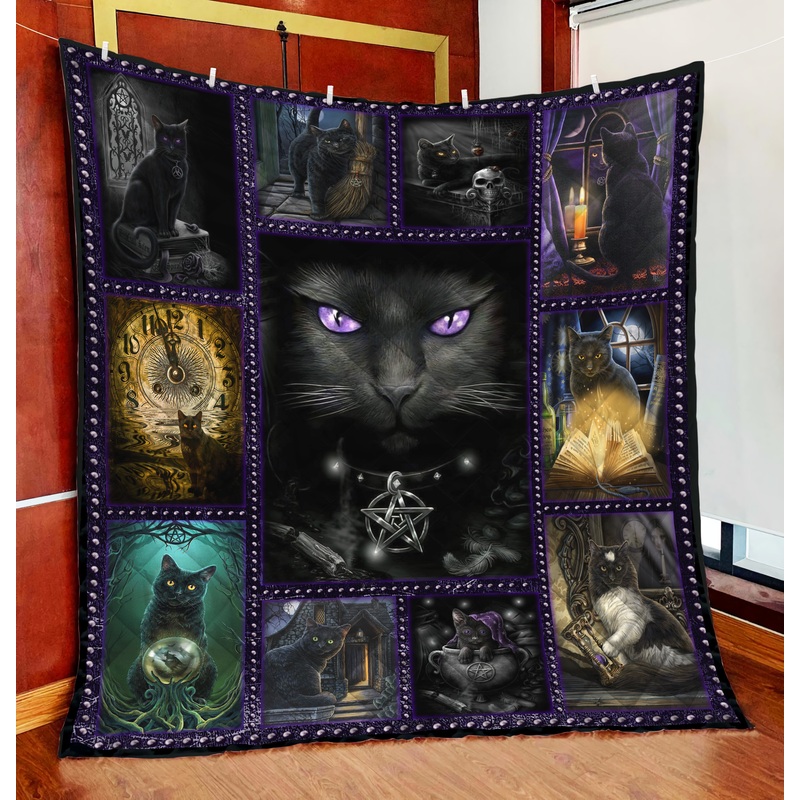 Wicca Black Cat ND291006 Quilt Blanket