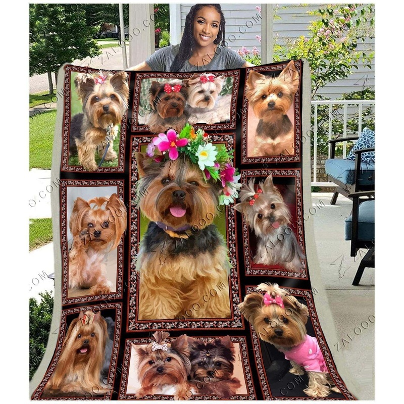 Yorkshire Terrier CL270866MDF Sherpa Fleece Blanket