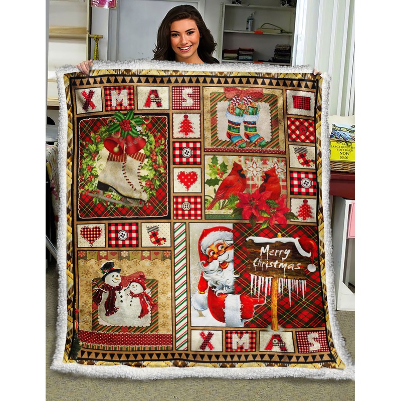 Merry Christmas ND221010 Sherpa Fleece Blanket