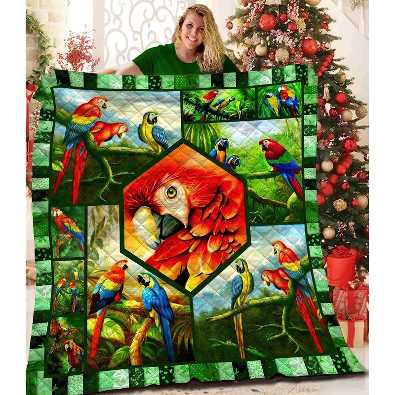 Tropical Parrot HM271009D Quilt Blanket