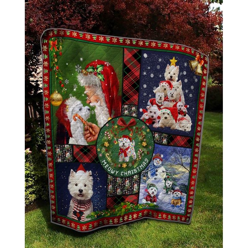 Westie Christmas Quilt Blanket MN221003