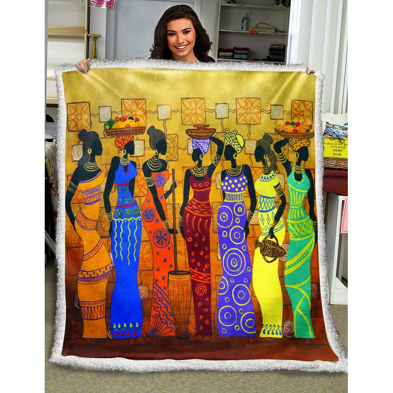 African Women ND161001 Sherpa Fleece Blanket