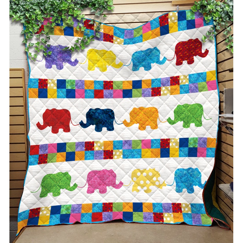 Baby Elephants HN141006D Quilt Blanket