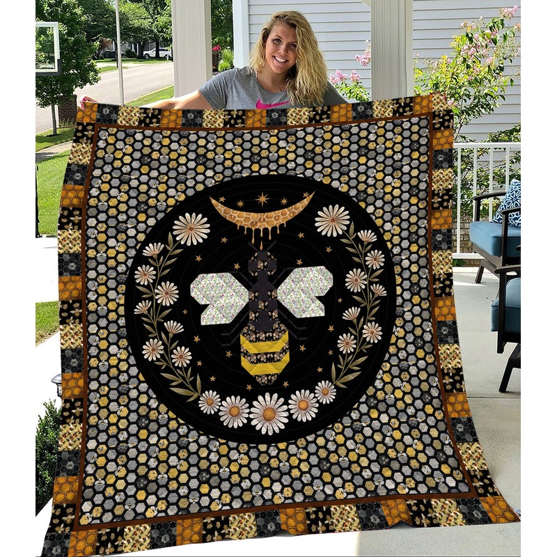 Bee Flower Quilt Blanket HN131001T