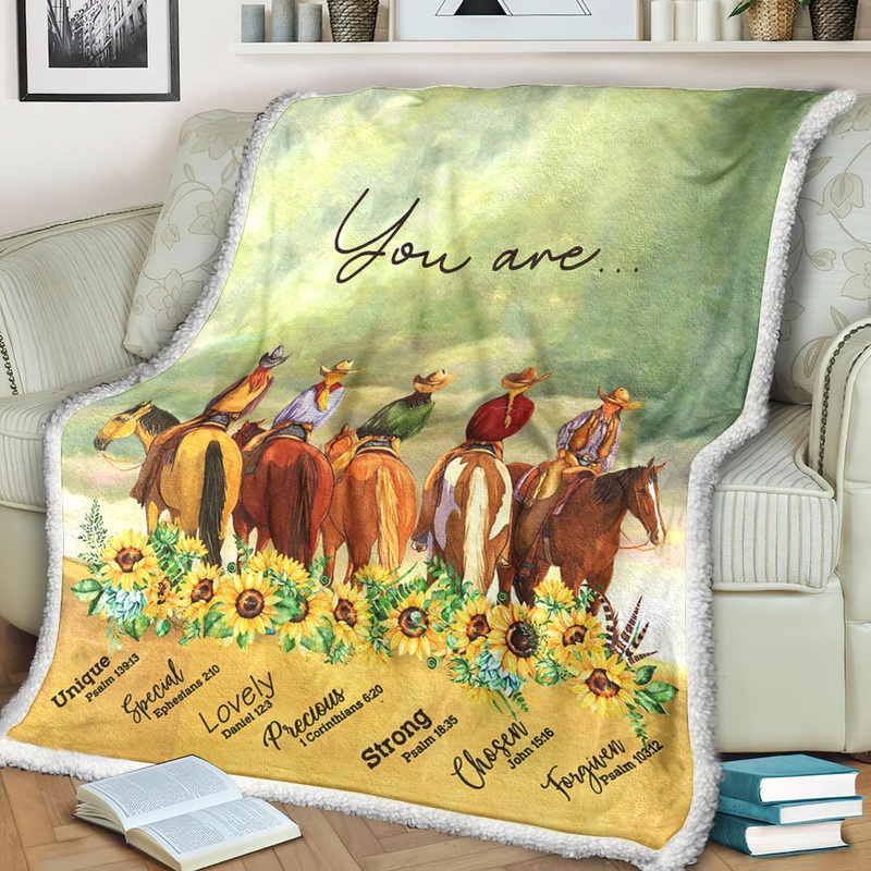 Cowgirl HN161005D Sherpa Fleece Blanket