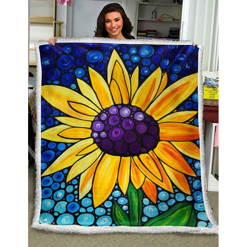 Sunflower Art ND191007 Sherpa Fleece Blanket
