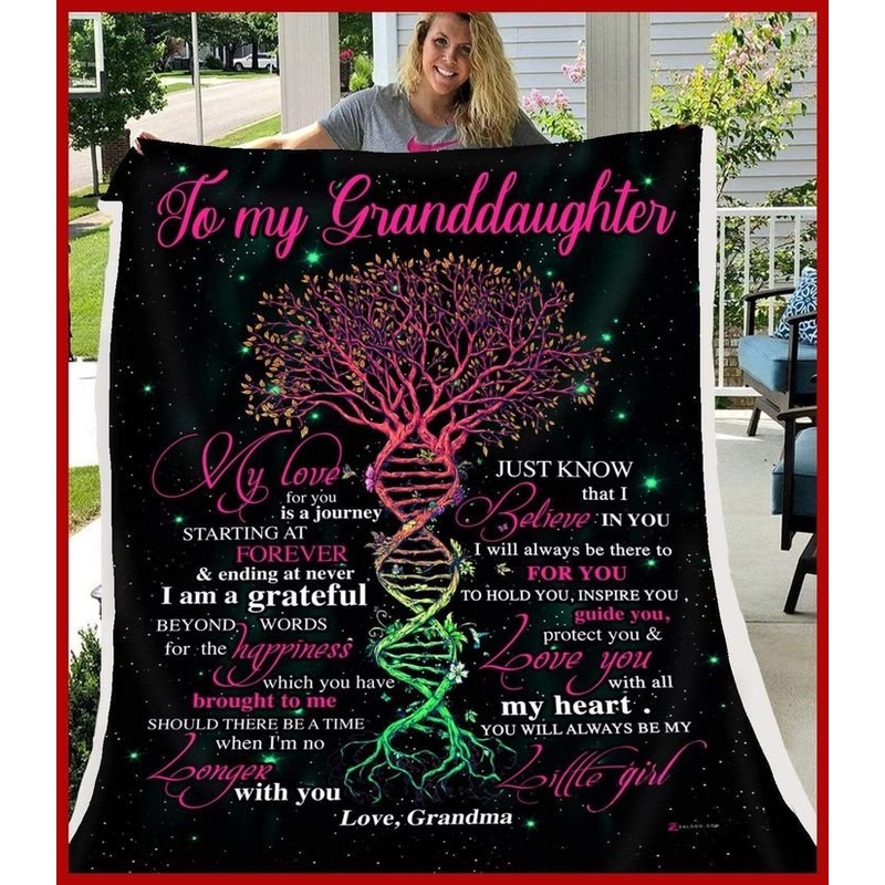 To My Granddaughter Tree Of Life CL260967MDF Sherpa Fleece Blanket