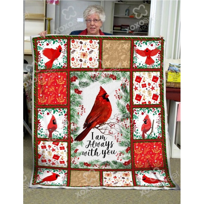 Cardinal Bird I Am Always With You CLM2410056S Sherpa Fleece Blanket