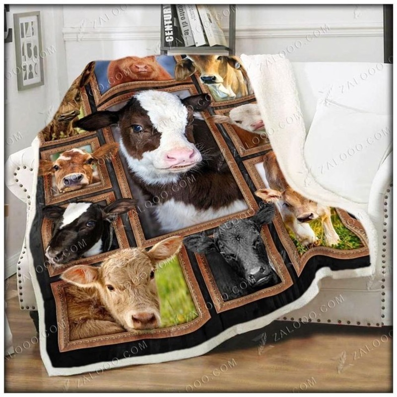Cow CL260821MDF Sherpa Fleece Blanket
