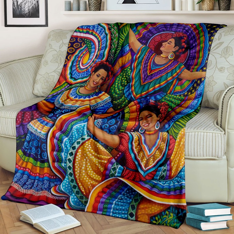 Mexican Folk Dancers Sherpa Fleece Blanket ND121008